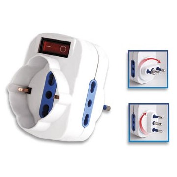 Adattatore con Spina 16A Rotante