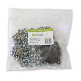 Kit set 50 Viti Torx T30, 50 Dadi e 50 Rondelle per Montaggio Rack