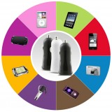 Caricatore da Auto 1p USB con uscita 5V / 1Ah Bianco