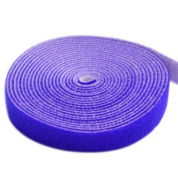 Rotolo di Velcro Fermacavi Lunghezza 25 m Larghezza 10 mm Blu
