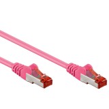 Cavo di rete Patch in CCA Schermato Cat. 6 Rosa F/UTP 0,5 m Bulk