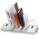 Hub USB 3.0 Super Speed 7 Porte con Alimentatore, in Alluminio