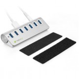 Hub USB 3.0 Super Speed 7 Porte con Alimentatore, in Alluminio
