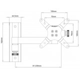 Supporto a muro per TV LED LCD 13-30'' inclinabile 2 snodi nero