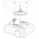 Supporto a Soffitto per Proiettori Estensione 30-37 cm Silver