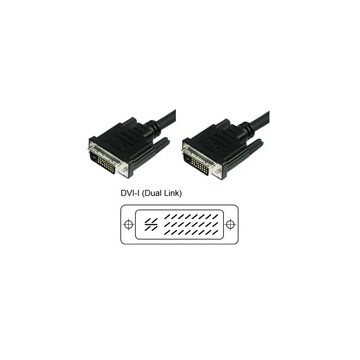 Cavo Monitor DVI Analogico digitale M/M Dual Link 1,8 mt (DVI-I)