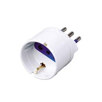 Adattatore spina 16A presa Schuko Bianco