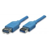 Cavo Prolunga USB 3.0 A maschio/A femmina 3m Blu 