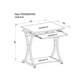 Scrivania per PC Compatta con Cassetto Estraibile, Nero Grafite