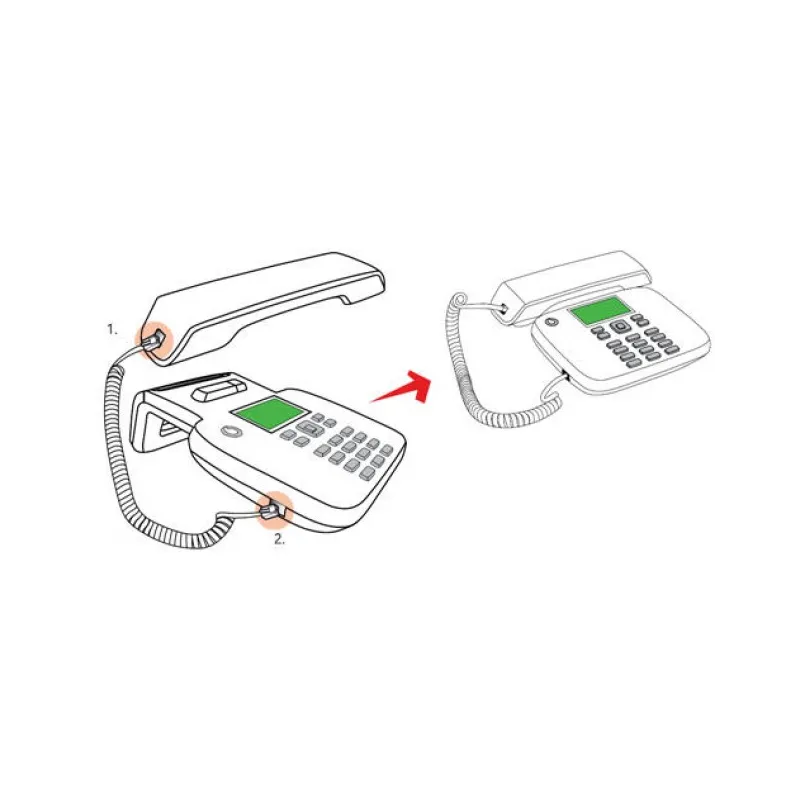 Cavo telefonico spiralato per cornetta 4mt RJ10 4P4C Nero