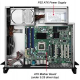 Chassis Industriale Rack 19''/Desktop 4U Ultra Compatto Nero