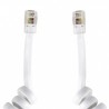 Cavo telefonico spiralato per cornetta 4mt RJ10 4P4C Bianco