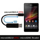 Cavo OTG per Trasmissione dati e Ricarica USB 2.0 con Slot Micro SD