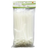 Fascette Fermacavi con Linguetta 200x7,6mm in Nylon 100pz Bianco