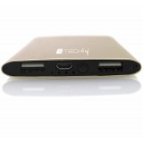 Carica Batterie Power Bank Slim per Smartphone Tablet 5000mAh USB Oro