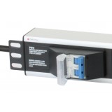 Multipresa per rack 19'' 6 posti con magnetotermico Cavo 3m