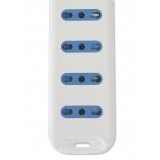 Multipresa 6 Posti Italiana Bipasso Senza Cavo Bianco