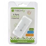 Mini Hub USB Hi Speed 4 Porte Bianco