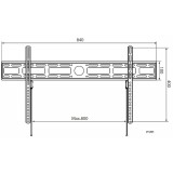 Supporto a Muro per TV LED LCD 42-80'' Ultra Slim fisso H400mm