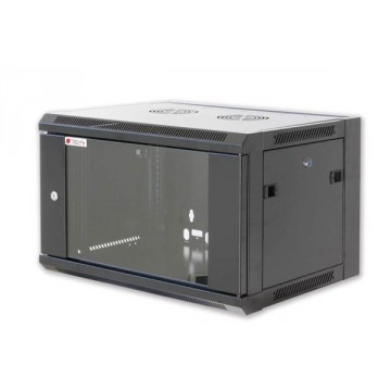 Armadio Rack 19'' a muro 9 unità prof.450 Nero da Assemblare Techly