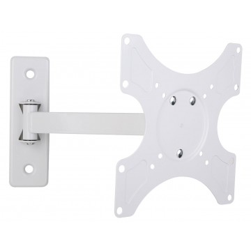 Supporto a muro per TV LED LCD 19 - 37'' inclinabile 2 snodi bianco