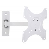 Supporto a muro per TV LED LCD 19 - 37'' inclinabile 2 snodi bianco