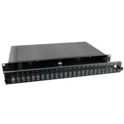 Cassetto Ottico 19'' 24 porte SC Duplex Nero Fisso 