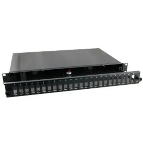 Cassetto Ottico 19'' 24 porte SC Duplex Nero Fisso 