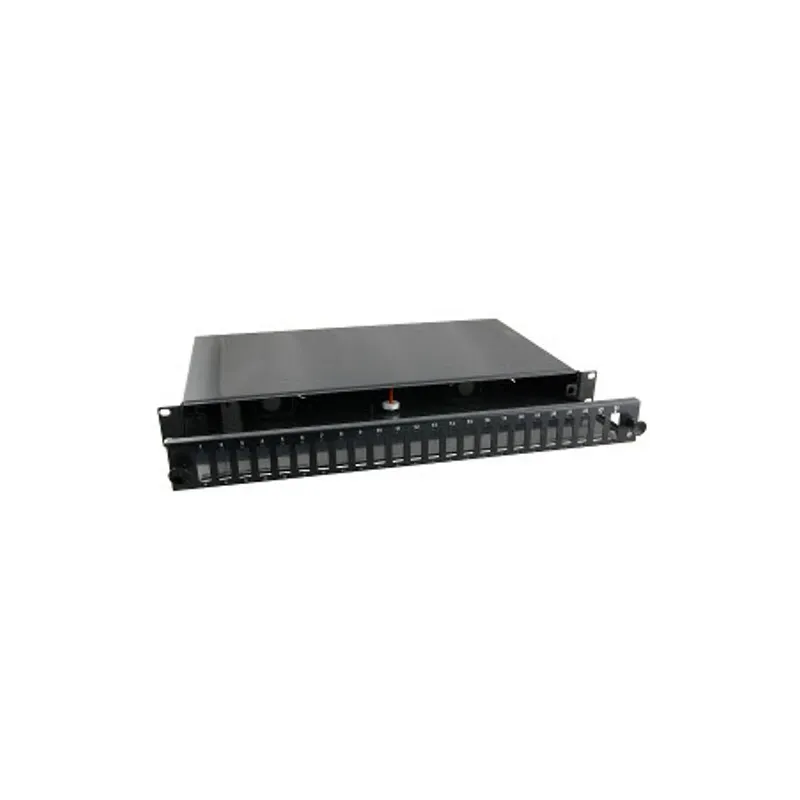 Cassetto Ottico 19'' 24 porte SC Duplex Nero Fisso 
