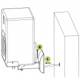 Coppia Staffe Speakers a Parete fino a 25kg Nero