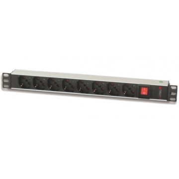 Multipresa 8 Posti da Rack 19'' Connettore C14 con Interruttore 1 HE