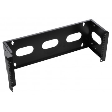 Staffa di Montaggio da Muro 19'' Easyline 4U con 3 Fori Nero