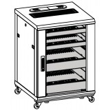 Armadio Rack 19'' 600x600 15U per Audio Video Nero