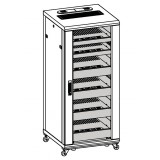 Armadio Rack 19'' 600x600 27U per Audio Video Nero