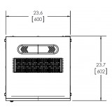 Armadio Rack 19'' 600x600 36U per Audio Video Nero