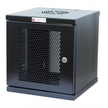 Armadio Rack 10'' a muro 6 unit&agrave; Porta Grigliata Nero