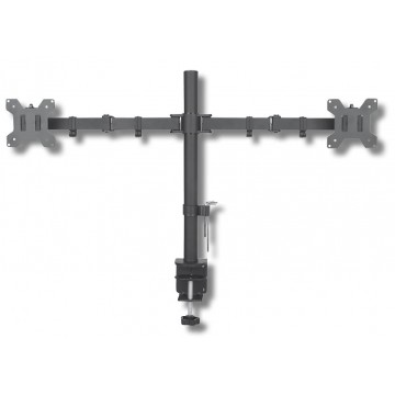 Supporto da Scrivania per 2 Monitor 13-27'' Affiancati con Morsetto