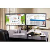 Supporto da Scrivania per 2 Monitor 13-27'' Affiancati con Morsetto