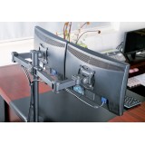 Supporto da Scrivania per 2 Monitor 13-27'' Affiancati con Morsetto