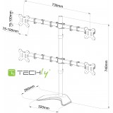 Supporto da Scrivania per 4 Monitor 13-27'' con base