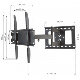 Supporto a Muro per TV LED LCD 32-55'' Estensibile Slim Full-Motion