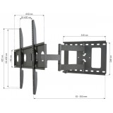 Supporto a Muro per TV LED LCD 32-65'' Estensibile Slim Full-Motion