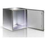 Armadio Rack 19'' a muro 17U grigio IP65 porta cieca