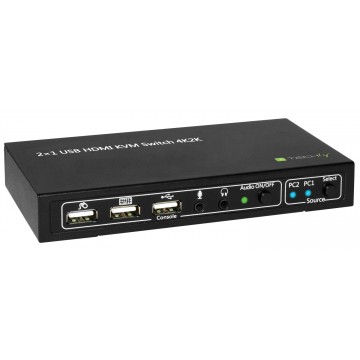 KVM switch 2x1 con USB e HDMI