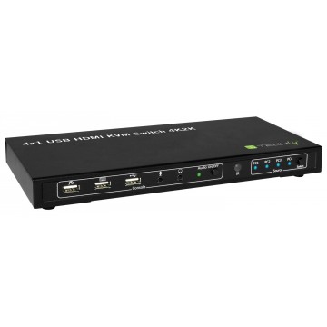 KVM switch 4x1 con USB e HDMI
