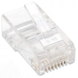 Confezione 100 Plug RJ45 UTP per Cavo Rigido Cat.5E
