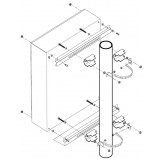 Sistema di fissaggio a palo per rack IP65
