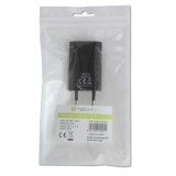 Caricatore USB 1A Compatto Spina Europea Nero