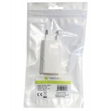 Caricatore USB 1A Compatto Spina Europea Bianco 