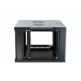 Armadio Rack 19'' a Muro 6U prof. 600 Nero Assemblato